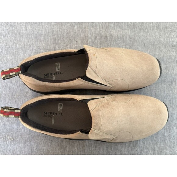 Merrell Jungle Moc Classic Performance Shoes Mens 13 Tan Taupe Suede Slip-on EUC main image 6
